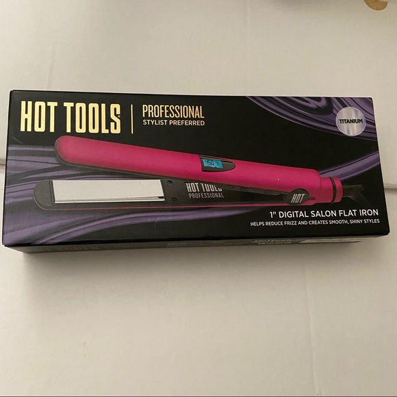 Hot tools  1" Titanium Digital Flat Iron, - Picture 1 of 5
